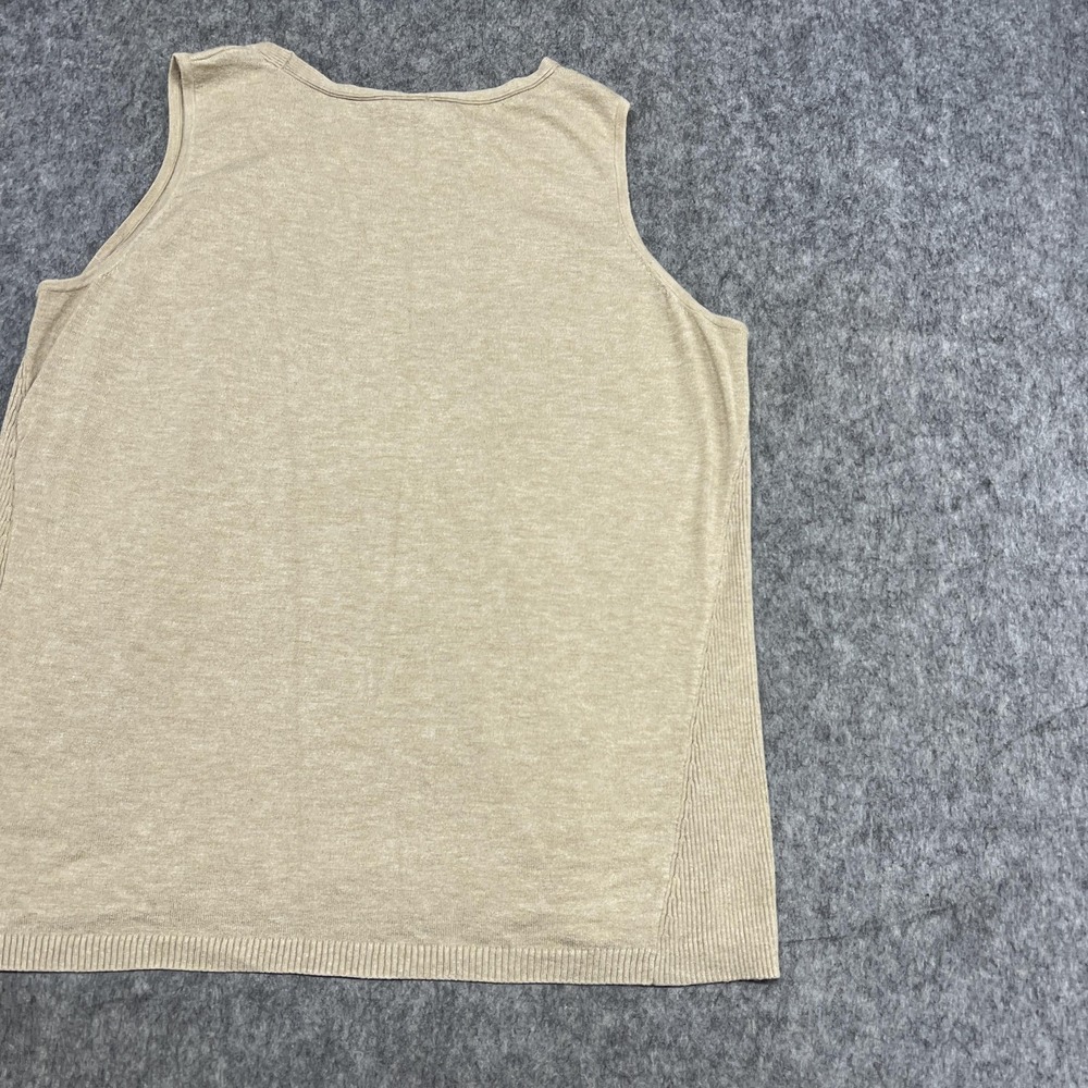 Chicos Tank Top Womens XL Beige Scoop Neck Sleeveless Knit Rayon Blend Basic - Picture 5 of 14